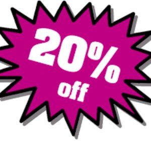 20% OFF FOR THE 1ST CUSTOMER OF OUR STORE